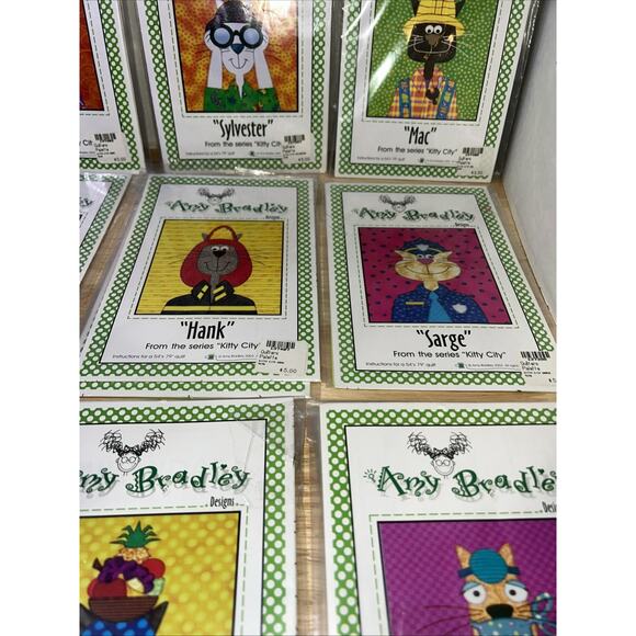 Kitty City 12 quilt patterns + finishing instructions 54" x 79" New Amy Bradley - Picture 6 of 11